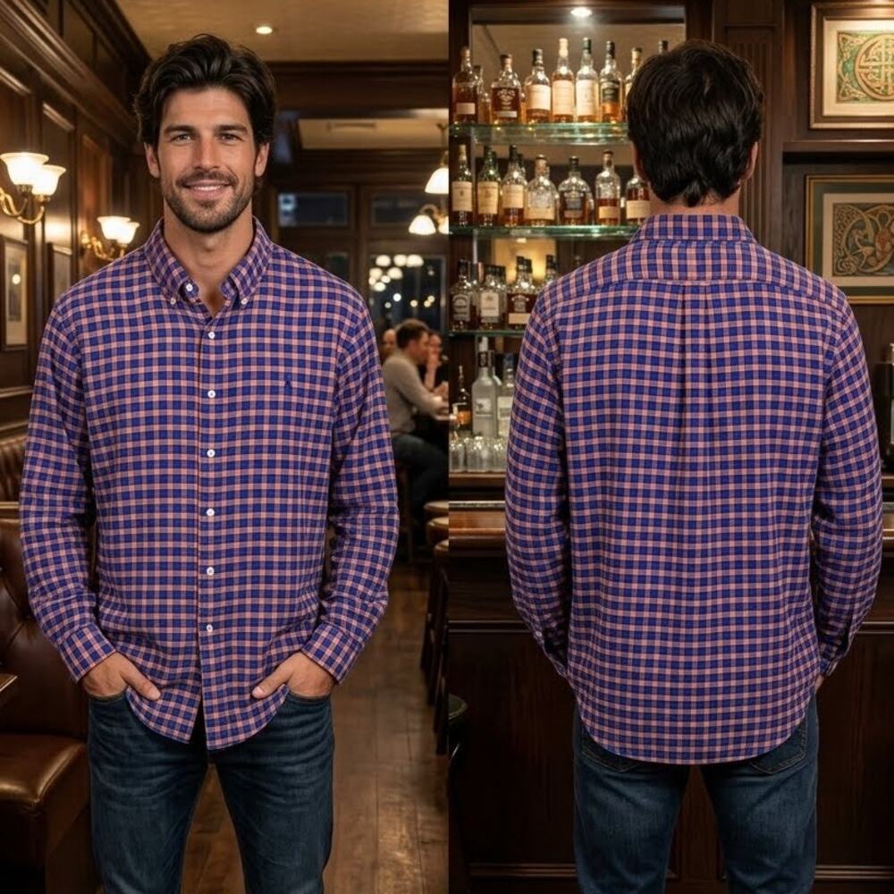 Polo Ralph Lauren Mens Check Long Sleeve Button Down Shirt Mens XXL 50-52